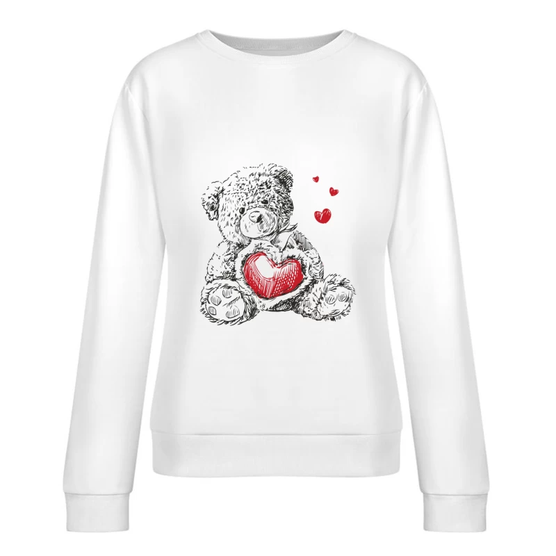 Süßer Teddybär mit Herz Damen Pullover Sweatshirt