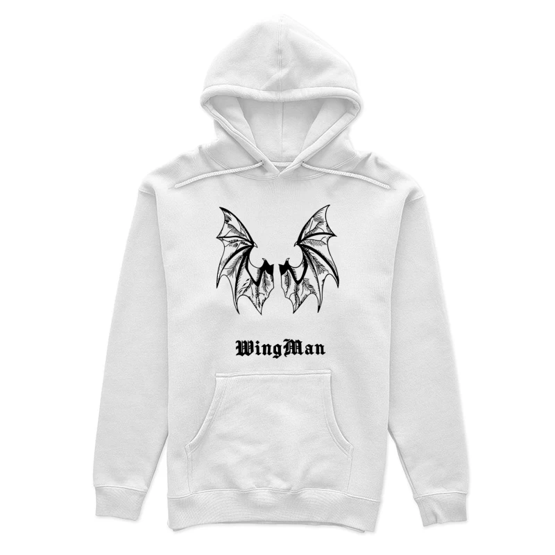 Fledermausflügel-Design mit Schriftzug Damen Pullover Hoodie