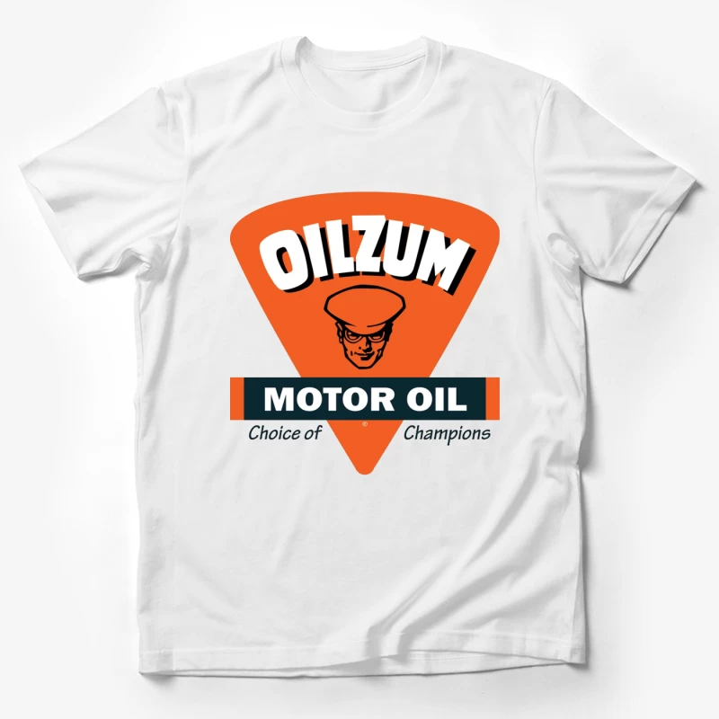 Vintage Oilzum Motor Oil Logo with Retro Design Male T-Shirt