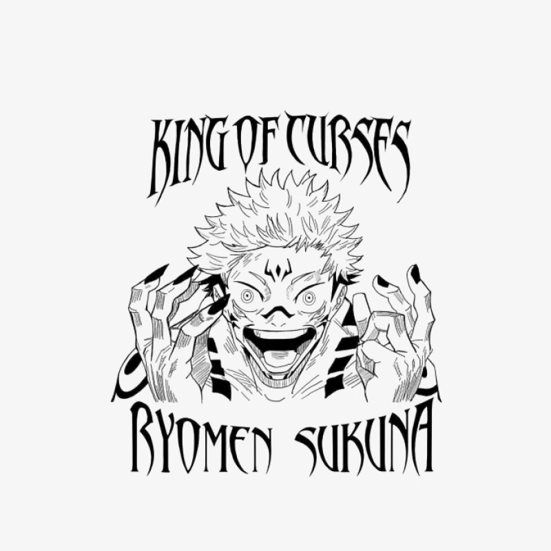 Illustration des Königs der Flüche, Ryomen Sukuna Herren Pullover Sweatshirt