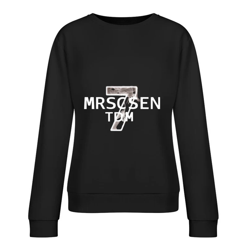 Art moderne de chiffres et lettres Femme Sweat-shirt à enfiler