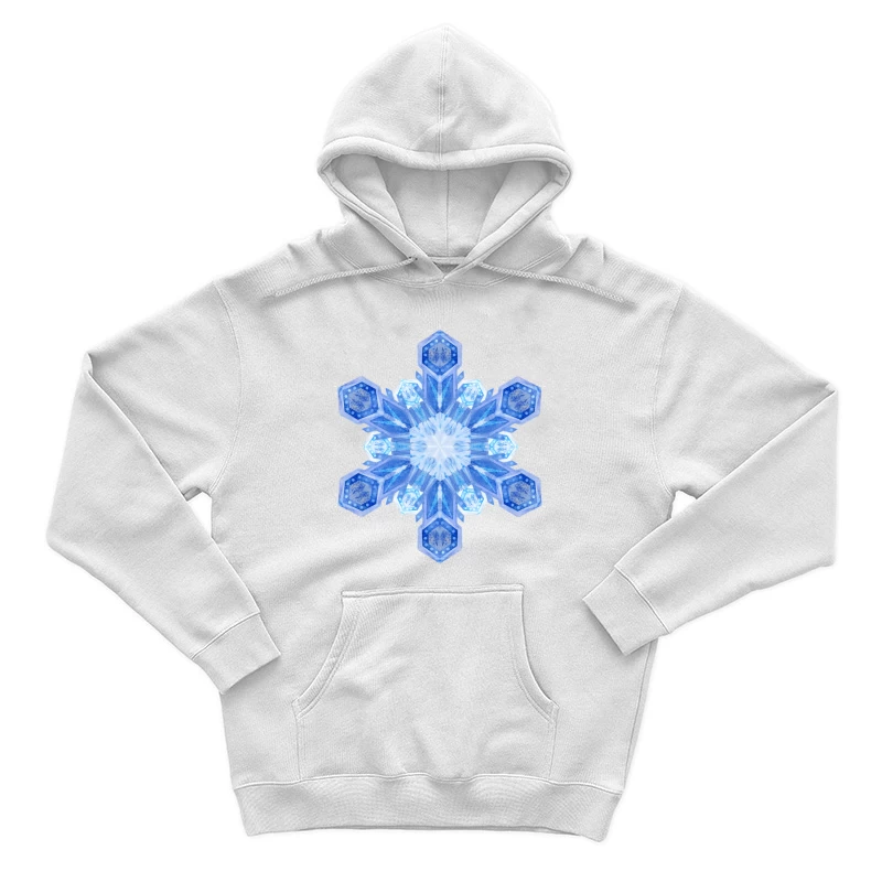 Flocon de neige géométrique bleu Homme Sweat à capuche