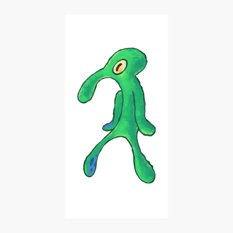 Handsome Squidward Retro iPhone Case