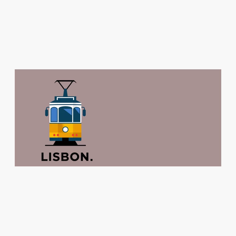 Iconic Lisbon Tram Illustration: Portugal Travel Symbol Coffee Mug