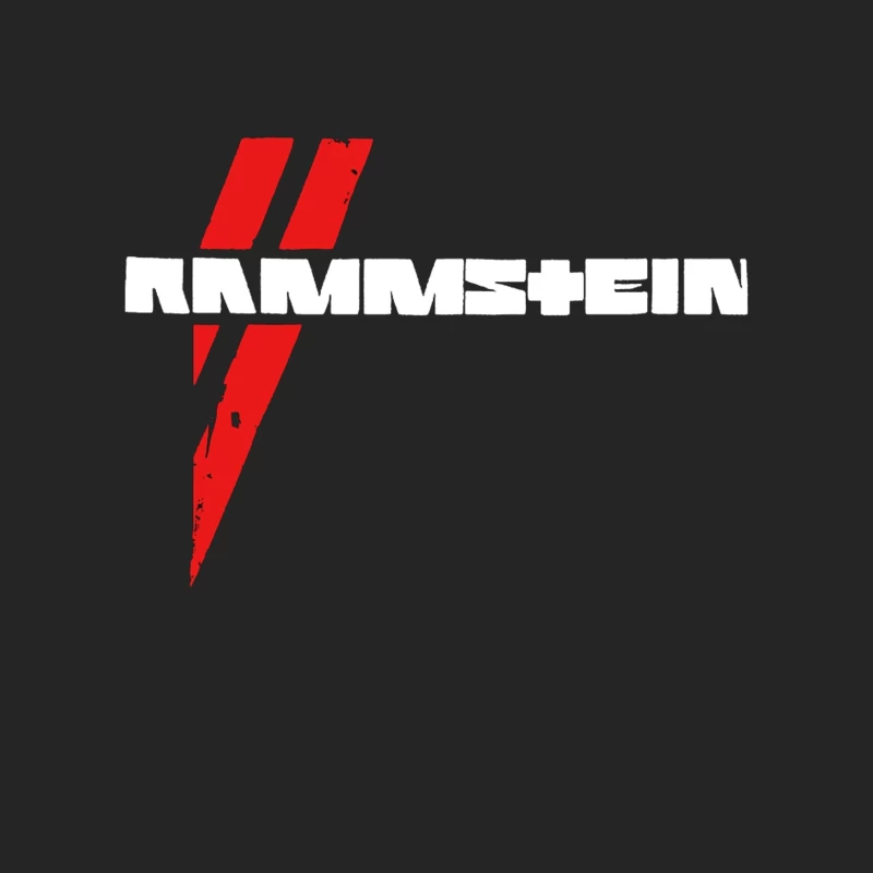 Rammstein Metal Band Logo in Red and White Female Pullover Sweatshirt