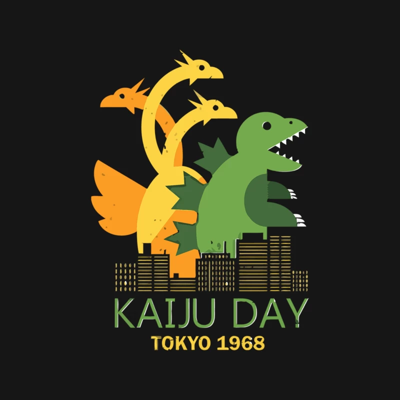 Retro Kaiju Monster Illustration for Tokyo Event Mouse Pad