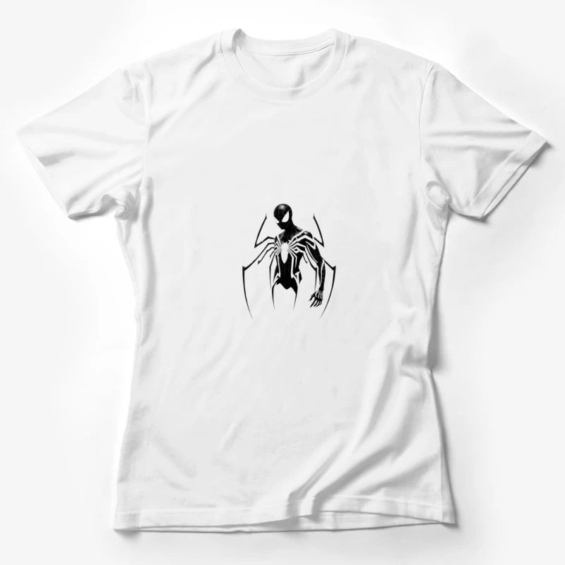 Minimalist Black Suit Spider-Man Symbiote Design Female T-Shirt