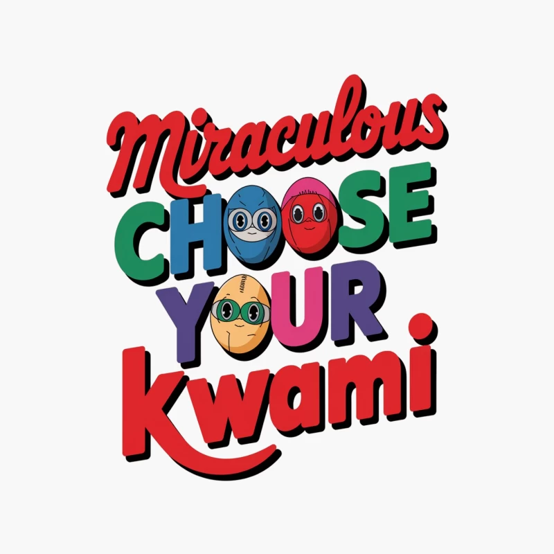 Miraculous: Choose Your Kwami Colorful Cartoon Logo Cotton Tote Bag