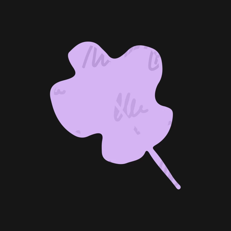 Feuille lilas abstraite Femme T-Shirt