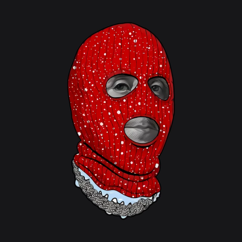 Rotes Skimützenporträt Herren Pullover Hoodie