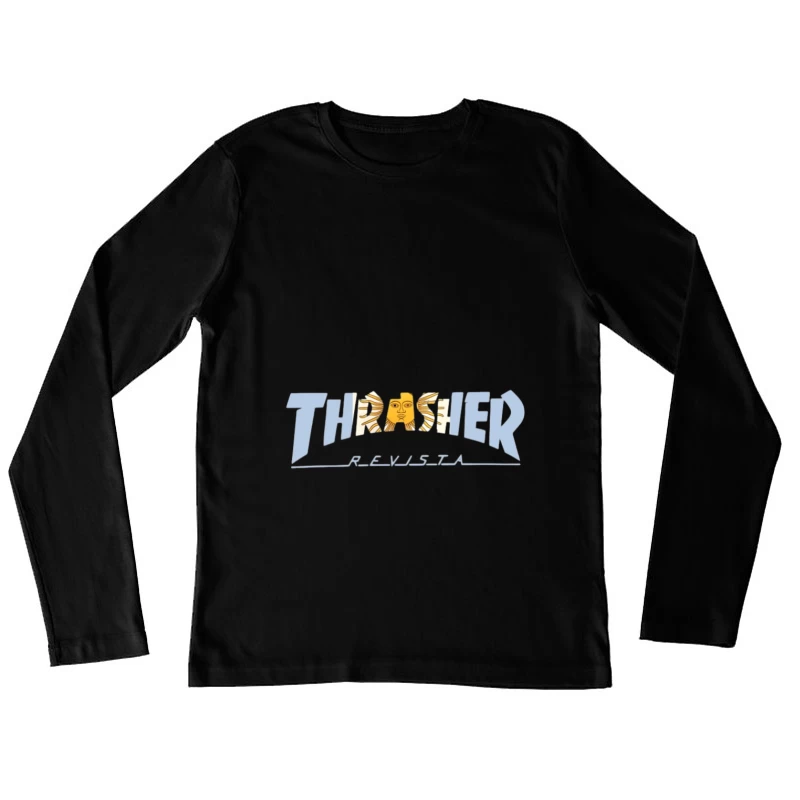 Design de masque solaire Thrasher Femme Manches Longues T-Shirt