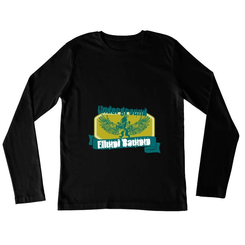 Logo Underground avec Lion ailé Femme Manches Longues T-Shirt