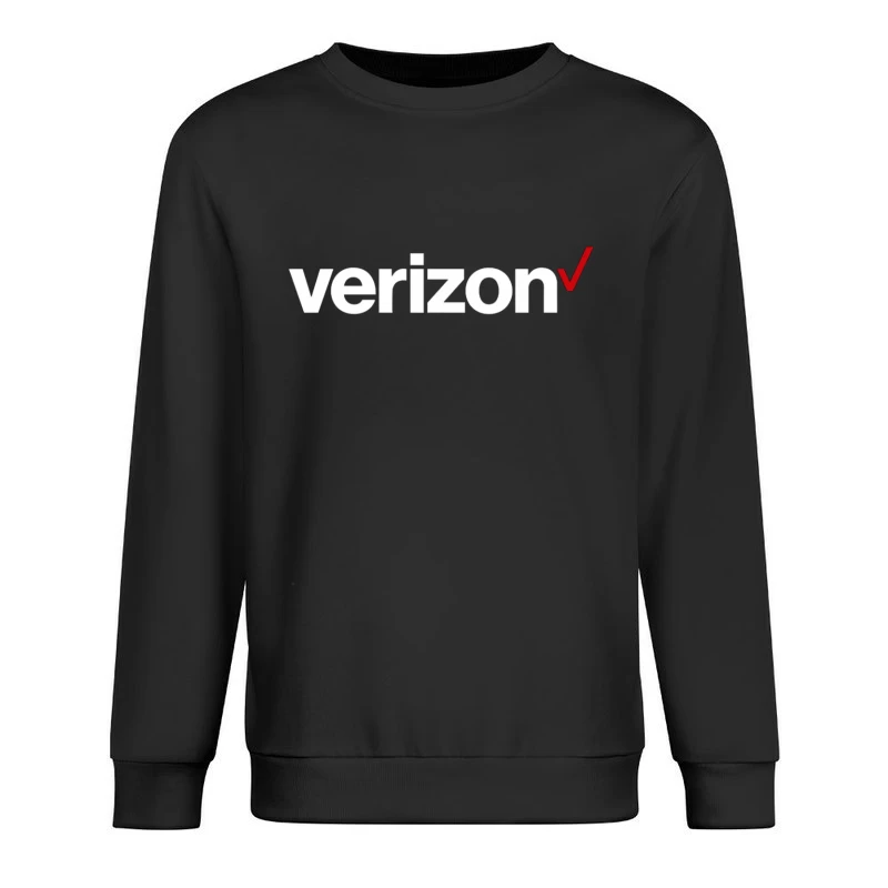 Verizon Corporate Logo with Red Checkmark Male Pullover Sweatshirt