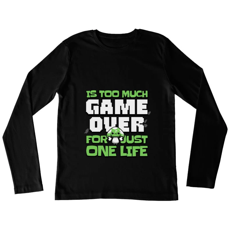 Citation de Jeu avec Champignon Femme Manches Longues T-Shirt