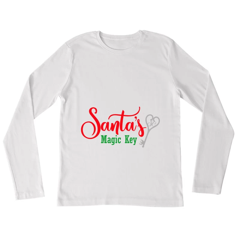 Clé magique de Noël Femme Manches Longues T-Shirt