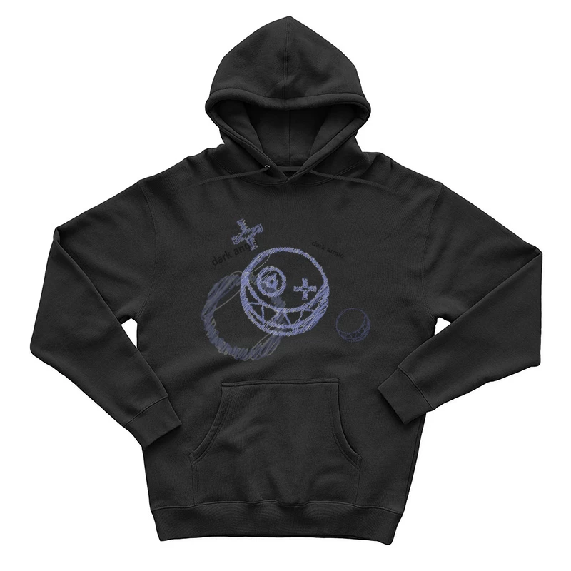 Futuristische Skizze mit Symbolen Herren Pullover Hoodie