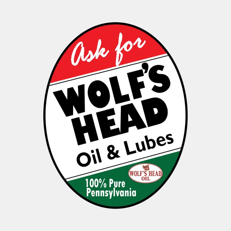 Vintage Wolf's Head Pennsylvania Motor Oil and Lubricants Advertisement Sign Male Tank Top