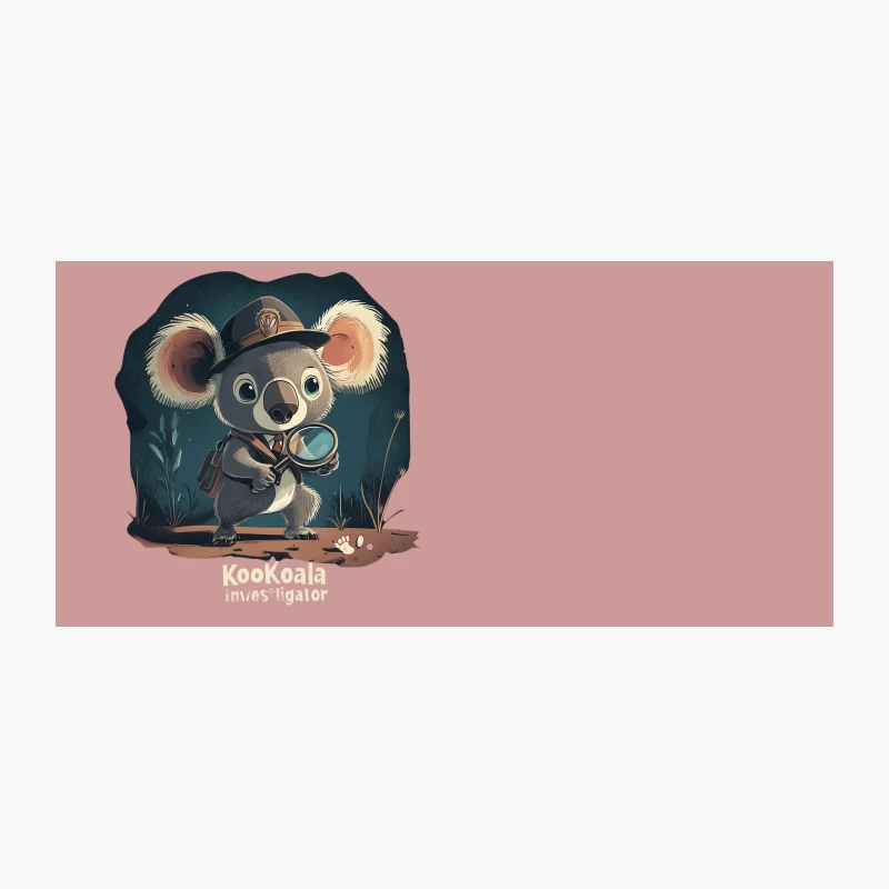 Cute Cartoon Koala Detective with Magnifying Glass Coffee Mug