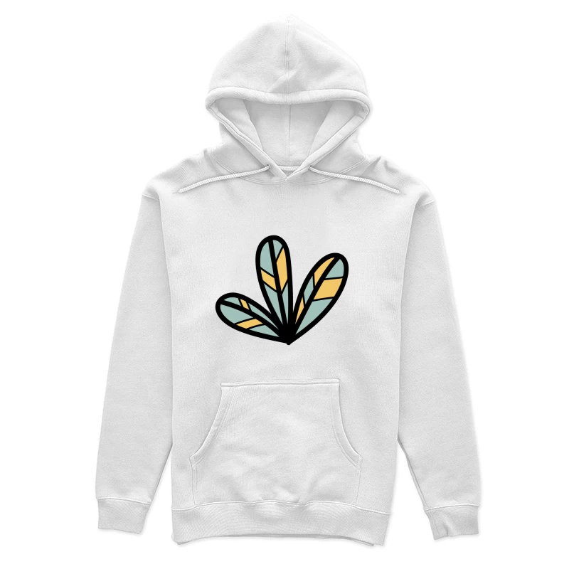Motif géométrique de feuilles colorées Femme Sweat à capuche