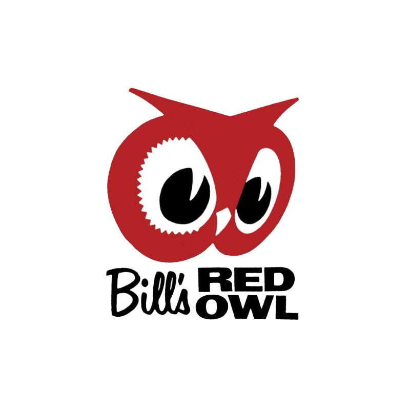 Bill's Red Owl Vintage Restaurant Logo Mouse Pad