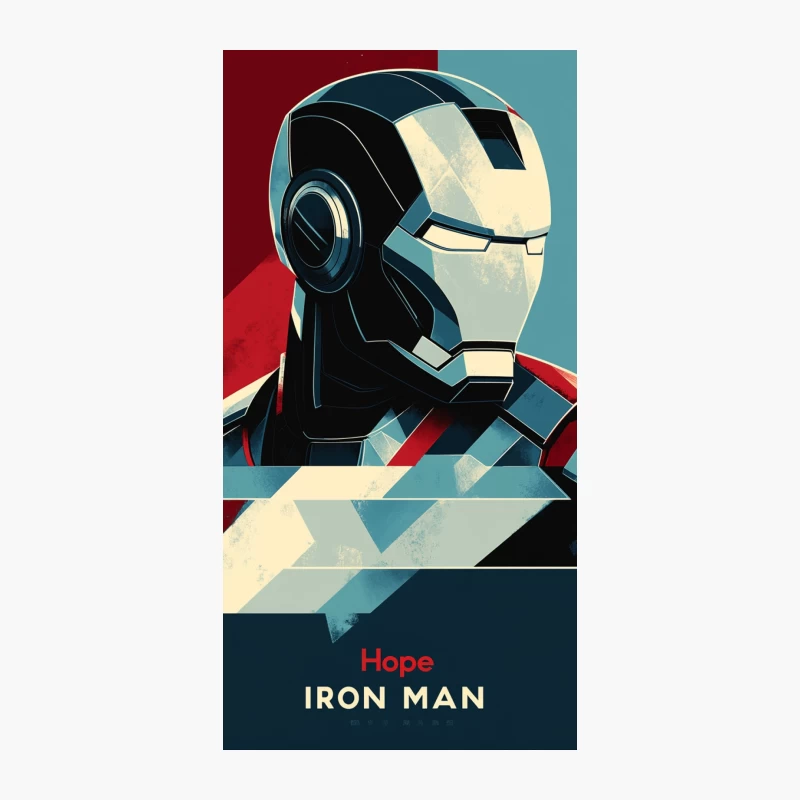 Retro Iron Man Hope Poster: Marvel Superhero in Graphic Design iPhone Case