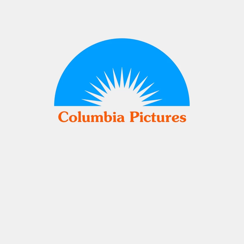 Columbia Pictures Logo: Iconic Sun Design in Blue and Orange Male Tank Top