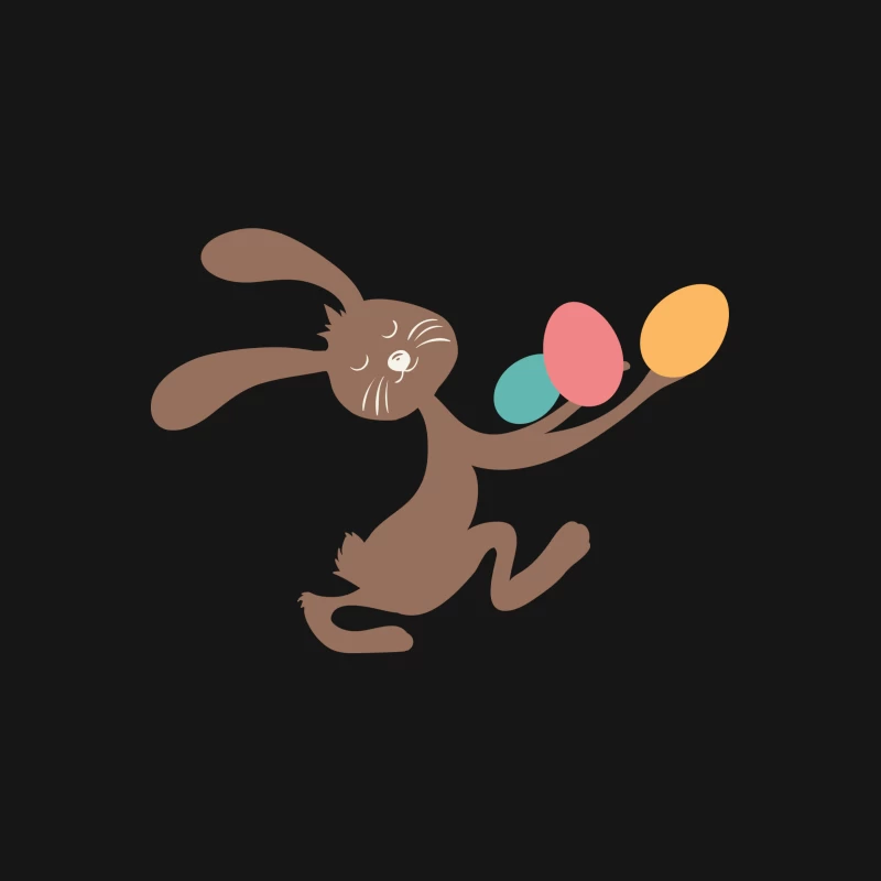 Lapin jouant avec des œufs colorés Femme T-Shirt