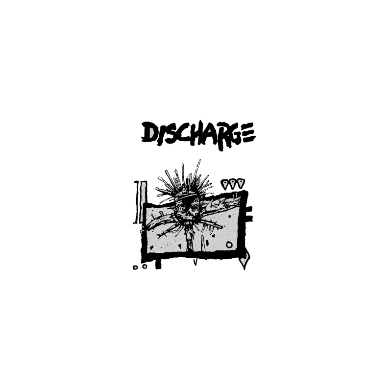 Discharge Punk Band Skull Logo Artwork Desk Mat