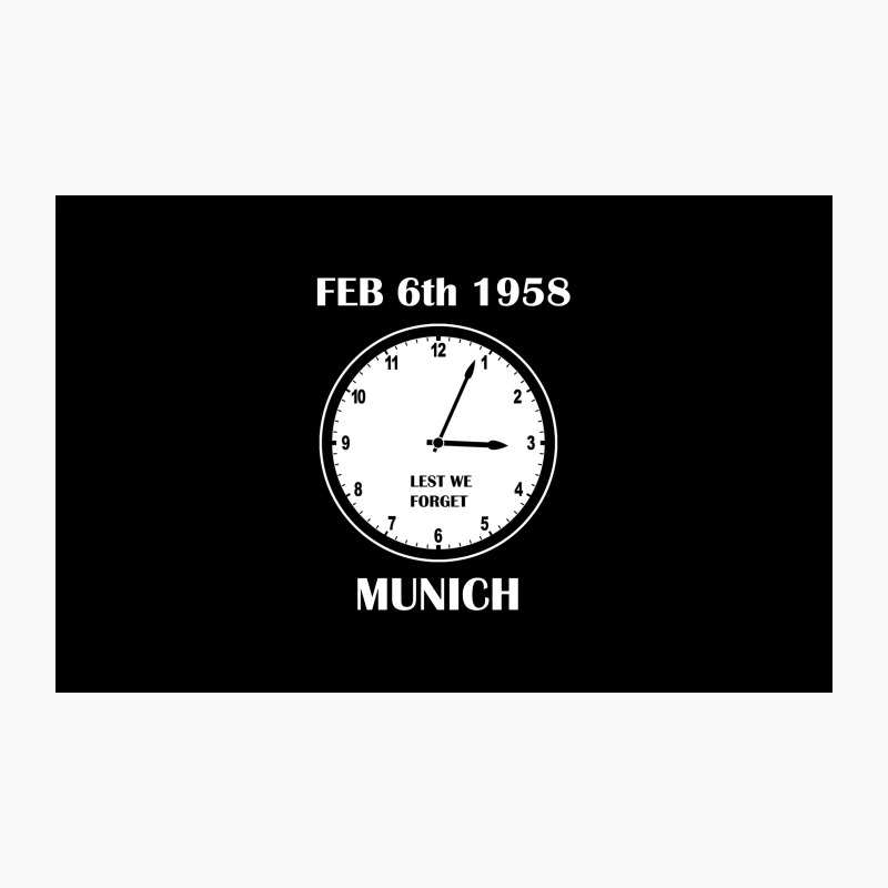 Munich Air Disaster Memorial Clock: Lest We Forget Travel Mug