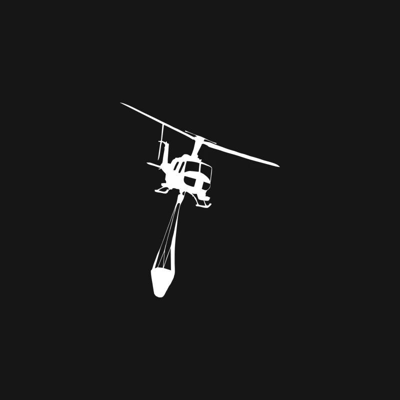 UH-1 Huey Air Attack Helicopter Vinyl Decal Fire Fighting CDF USFS Desk Mat