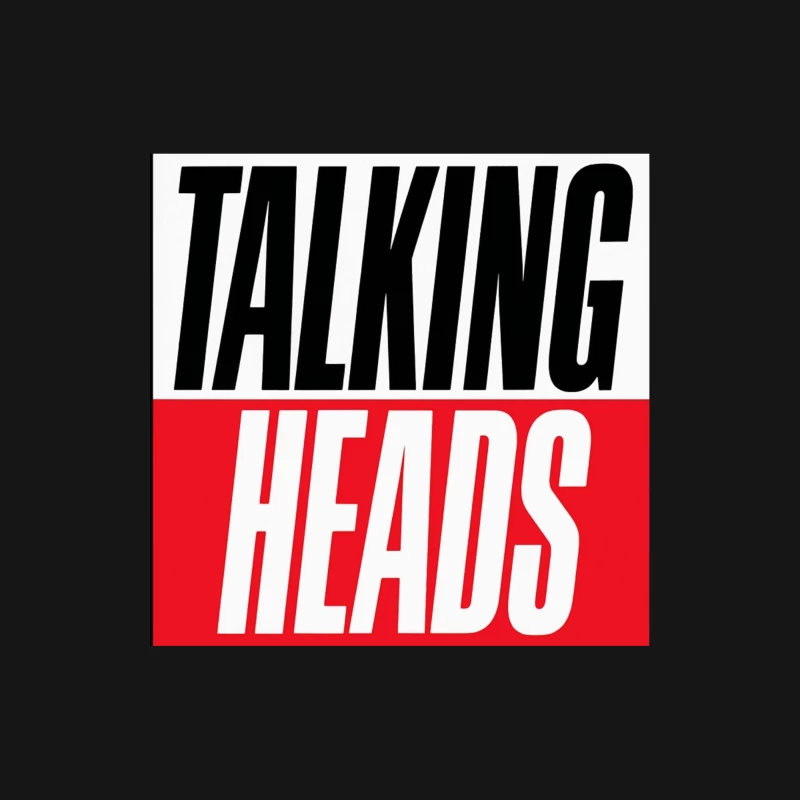 Talking Heads Classic Band Logo Design in Black and Red Typography Male Long Sleeve T-Shirt