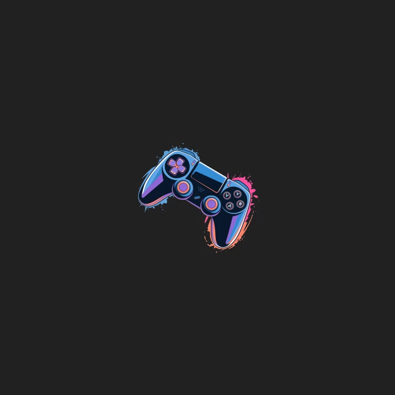 Vibrant Digital Art of PlayStation Game Controller Bucket Hat