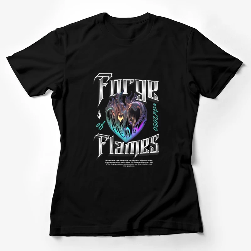 Design Cœur de Flammes Femme T-Shirt
