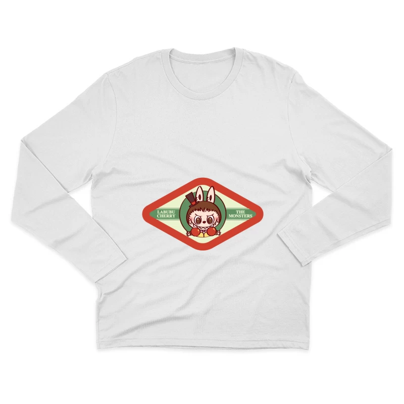 Labubu Cherry Monster Kunstdesign Herren Langarm T-Shirt