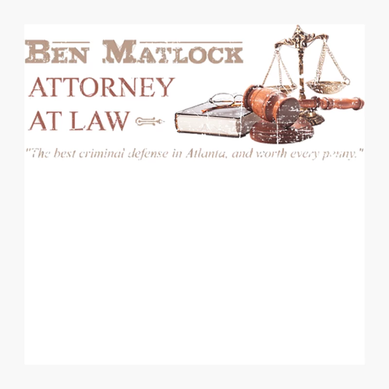Matlock Attorney at Law, distressed Pin