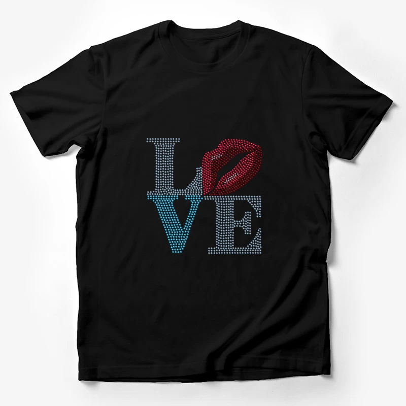 Liebe Design mit Lippen Herren T-Shirt