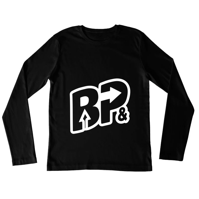 Logo mit Pfeil und Buchstabe Damen Langarm T-Shirt