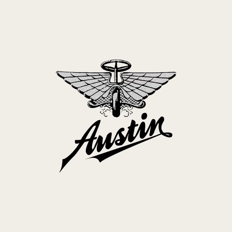 Vintage Austin Motorcycle Company Winged Logo Design Bucket Hat