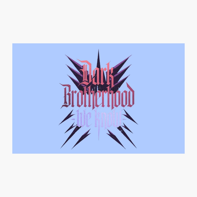 Gothic Dark Brotherhood Game Logo with Sharp Purple Design Travel Mug