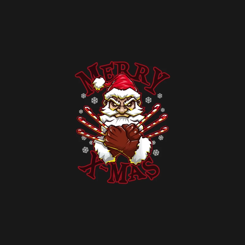 Muscle Santa: Merry X-Mas with Attitude iPhone Case