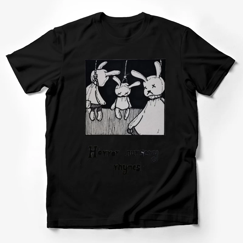 Unheimliche Kinderreime mit Hängenden Hasen Herren T-Shirt