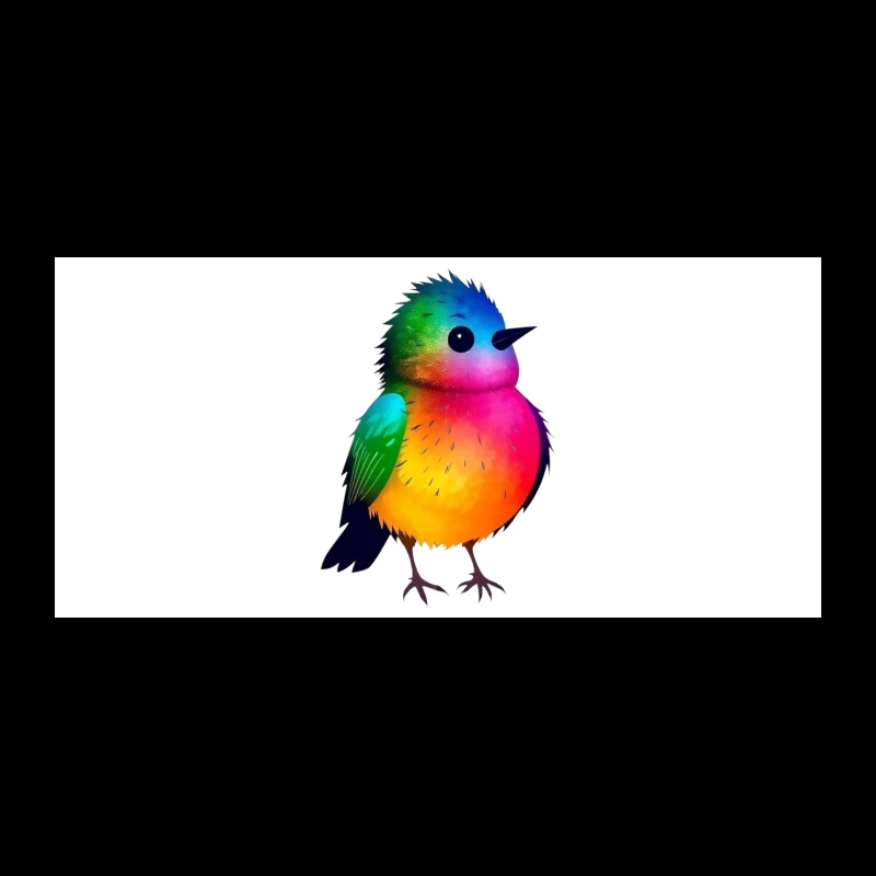 Vibrant Rainbow Bird Illustration Coffee Mug