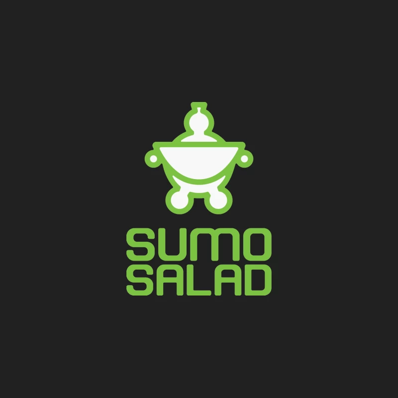 Green Minimalist Sumo Salad Restaurant Logo Bucket Hat