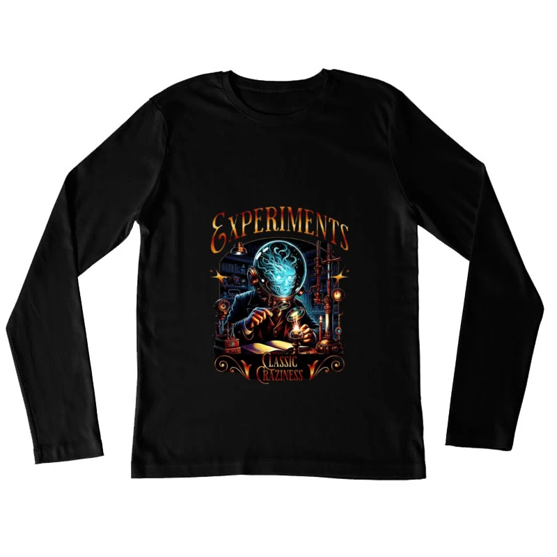 Steampunk Mad Scientist's Laboratory: Classic Experiments Female Long Sleeve T-Shirt