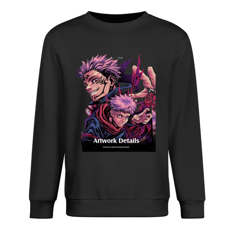 Anime-Charakter-Illustration Herren Pullover Sweatshirt