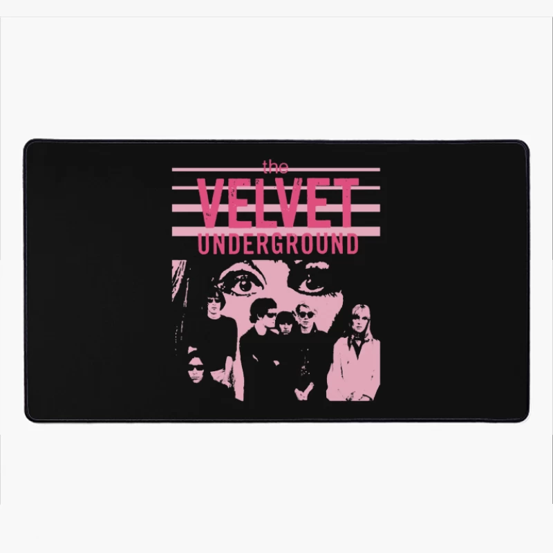 The Velvet Underground Vintage Pink Album Art Design Desk Mat