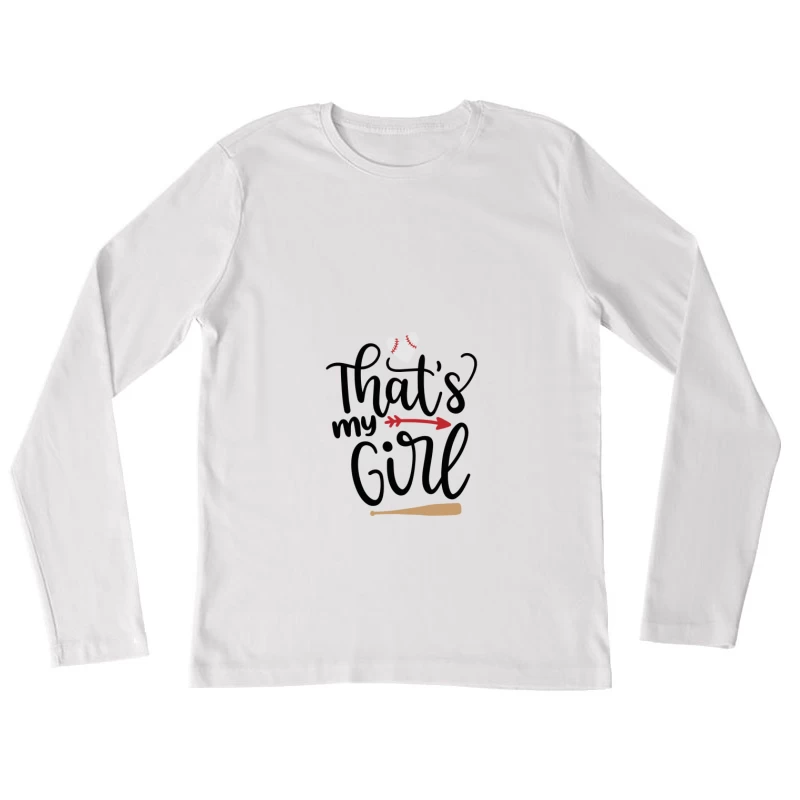Design de baseball avec cœur et flèche Femme Manches Longues T-Shirt