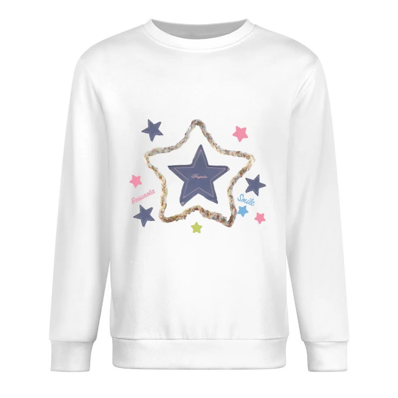 Sternmuster-Design mit Namen Herren Pullover Sweatshirt