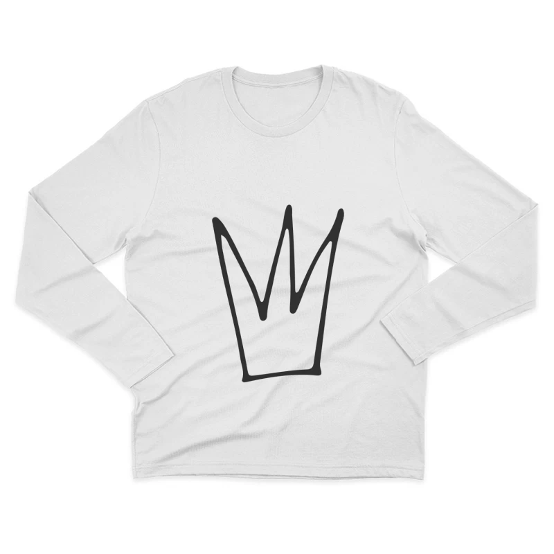 Couronne artistique minimaliste Homme Manches Longues T-Shirt