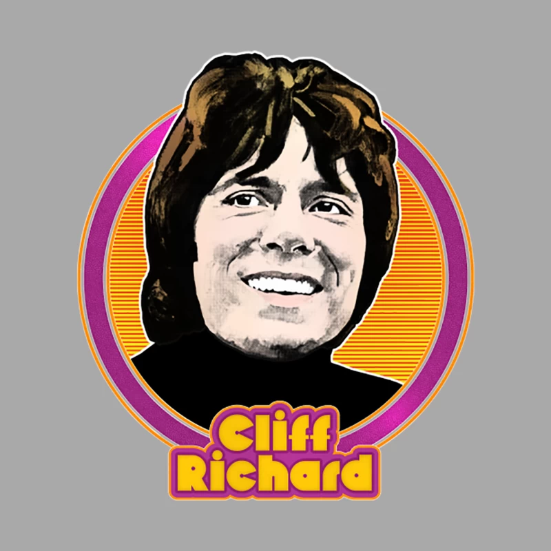Cliff Richard  1970s Style Fan Design Female Pullover Hoodie